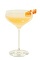 The Colchique is and orange colored cocktail made from Pisco, St-Germain elderflower liqueur, lemon juice, orange juice, grapefruit juice and orange flower water, and served in a chilled cocktail glass.