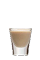 The Crazy Cow shot recipe is a cream colored shot made from Three Olives chocolate vodka and Bailey's Irish cream, and served in a shot glass.