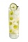 The Cuzco Fizz is a clear colored drink made from Pisco, St-Germain elderflower liqueur, grapes, lime juice and club soda, and served over ice in a collins glass.