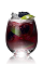 The Danzka Rouge is a red colored cocktail recipe made from Danzka currant vodka, red wine, lime, blackberries and sugar, and served over ice in a rocks glass.