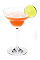 The Disarita Fresh is a peach colored cocktail made from Disaronno liqueur, silver tequila, guava juice and lime juice, and served in a chilled margarita glass.