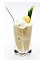 The Disaronno Cocoban is the perfect summer cocktail. A cream colored drink made from Disaronno, colada mix, vanilla ice cream, banana and whipped cream, and served in a highball glass.