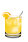 The French Peach is a yellow drink made form Smirnoff peach vodka, cognac, lemonade and passionfruit syrup, and served over ice in a rocks glass.