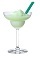 The Frozen Midori Milk drink is made from blending Midori melon liqueur, milk and cream with ice, and served in a chilled margarita glass.