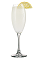 The Gin Fizz Rose is a classy clear cocktail made from Rose's lemon cordial and gin, and served in a chilled champagne flute.