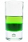 The Green Eye Shot is a green shot made from Green Chartreuse and creme de menthe, and served in a chilled shot glass.