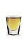 The Holy Frostman is a cool orange shot made from bourbon and peppermint schnapps, and served in a chilled shot glass.