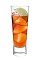 The Killer Punch drink is made from Midori melon liqueur, vodka, amaretto, orange juice and cranberry juice, and served over ice in a collins glass, or double the measurements and serve in a highball glass.