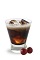 The Luscious Cherry Russian is a brown drink made from chocolate cherry liqueur, vodka and half & half, and served over ice in a rocks glass.