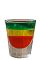 The Marley Juice is a 420 shot is made form pomegranate juice, lemonade and Stoked hemp vodka, and served in a shot glass.