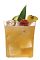The Martinique Mai Tai cocktail recipe is made from Clement VSOP rum, Creole Shrubb, sugar syrup, orgeat syrup and lime juice, and served over ice in a rocks glass.