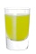 The Midori Bomb is a green shot made from Midori melon liqueur, dark rum and orange juice, and served in a chilled shot glass.