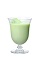 The Midori Milk drink is made from Midori melon liqueur and cold milk, and served over ice in a parfait or other stemmed glass.