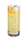 The Passion Fruit Lemonade is a yellow colored drink made from Smirnoff Passionfruit vodka, lemonade and a lemon, and served over ice in a highball glass.