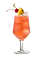 The Passion Fruit Mai Tai is a peach colored drink made from Smirnoff passionfruit vodka, amaretto almond liqueur, lime juice and grenadine, and served in a parfait glass.