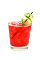 The Passion Fruit Punch is a red colored drink made from Smirnoff passionfruit vodka, cranberry, pineapple and grapefruit jucie, bitters and lemon-lime soda, and served over ice in a rocks glass.