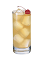 The Passion Lemonade is made from Smirnoff passionfruit vodka and lemonade, and served over ice in a highball glass.