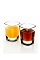 The Peach Disaronno Shot is a brown colored shot and an orange colored shot, made from Disaronno almond liqueur and peach juice, and served in chilled shot glasses.