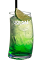The Pisang Long is a green colored drink recipe made from pisang liqueur, lime juice and Sprite, and served over ice in a highball glass garnished with a lime wedge.