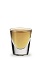 The Red Apricot Punch is an orange shot made from apricot brandy, Jim Beam Red Stag bourbon and orange juice, and served in a chilled shot glass.