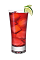 The Red Passion is a red colored drink made from Smirnoff Passionfruit vodka, cranberry juice and lime, and served over ice in a highball glass.