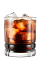 The Ristretto & Coke drink is made from Galliano Ristretto liqueur and Coca-Cola, and served over ice in a highball glass.