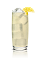 The Salty Sweet Sour drink is made from Stoli Salted Karamel vodka and lemonade, and served over ice in a highball glass.