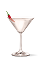 The Sriracha Martini cocktail recipe is a spicy drink made from UV Sriracha vodka and dry vermouth, and served in a chilled cocktail glass garnished with a chili pepper.