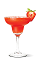 The Srirachaberry Margarita is a red colored delight, perfect for Cinco de Mayo or any other party. Made from UV Sriracha Vodka, agave nectar, and strawberries, and served blended n a chilled margarita glass.