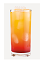 The Orange Sunrise drink recipe is an orange colored cocktail made from Burnett's strawberry banana vodka, orange juice and grenadine, and served over ice in a highball glass.