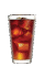 The Super Power drink recipe is a brown colored cocktail made from Three Olives Supercola vodka and cola, and served over ice in a highball glass.