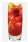 The Tropical Punch cocktail recipe is a refreshing blend of fruity flavors. A red colored drink made from Burnett's fruit punch vodka, triple sec, pineapple juice and fresh fruit, and served over ice in a highball glass.