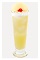 The Strawberry Banana Paradise drink recipe is made from Burnett's strawberry banana vodka and pineapple juice, and served over ice in a Collins glass.