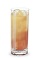 The Tropical Sunset is an orange cocktail made from Dekuyper coconut schnapps, watermelon schnapps, banana liqueur, pineapple juice and orange juice, and served over ice in a highball glass.