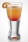 The Twisted Hurricane shot recipe is an orange colored drink made from Seagram's Peach Twisted gin, Red Berry Twisted gin, orange juice, grenadine and lemon-lime soda, and served in a chilled shot glass.