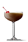 The Sundae cocktail recipe is a brown colored dessert drink made from UV Whipped vodka, chocolate cake vodka, cream and grenadine, and served shaken in a chilled cocktail glass.