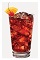 The Whipt Cherry drink recipe is made from Burnett's cherry cola vodka, whipped cream vodka and Coke, and served over ice in a highball glass.
