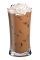 The Whipped Iced Latte drink is made from Kahlua coffee liqueur, whipped vodka, milk and chilled coffee, and served over ice in a highball glass.