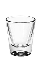 The Absinthe Minded shot is made from absinthe, Chambord raspberry liqueur and lemon juice, and served in a chilled shot glass.